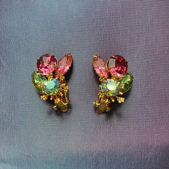 Vintage Beau Jewels Rhinestone Earrings - Picture 3 of 6